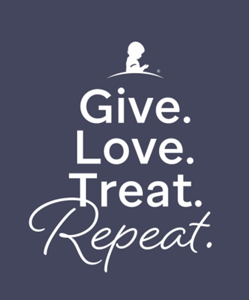 Primary image Give. Love. Treat. Repeat. Fleece Poncho